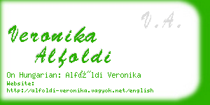 veronika alfoldi business card